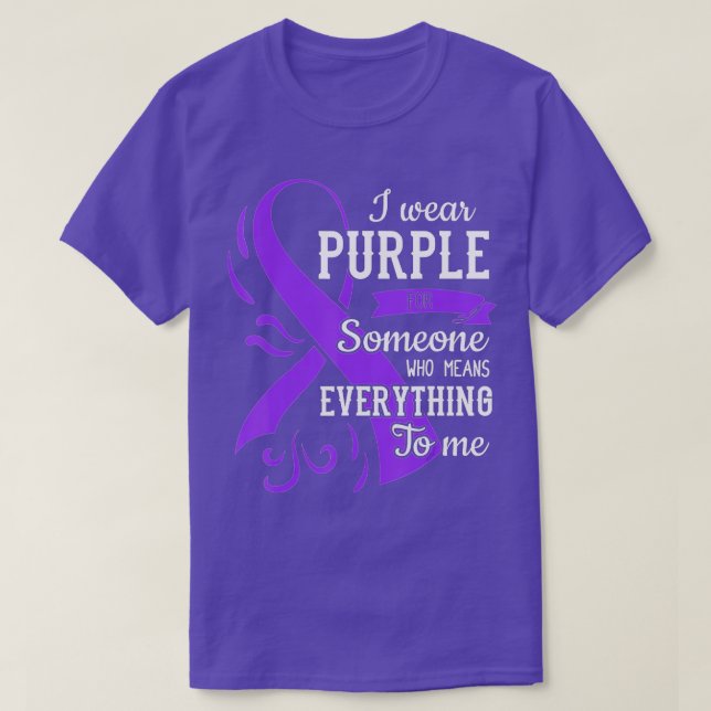 Everything To Me Epilepsy Day Purple Ribbon Epilep T-Shirt (Design Front)