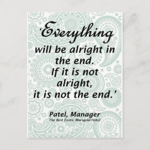 Everything will be alright in the end Postcard