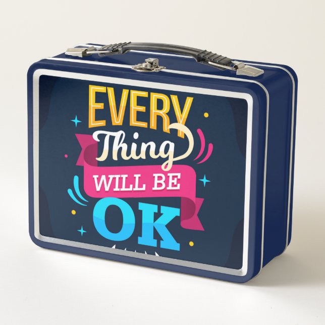 Everything will be OK  Metal Lunch Box (Front)