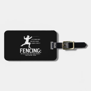 Everything Your Parents Funny Fencing Player Fence Luggage Tag