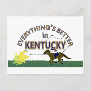 Everything's Better in Kentucky Postcard