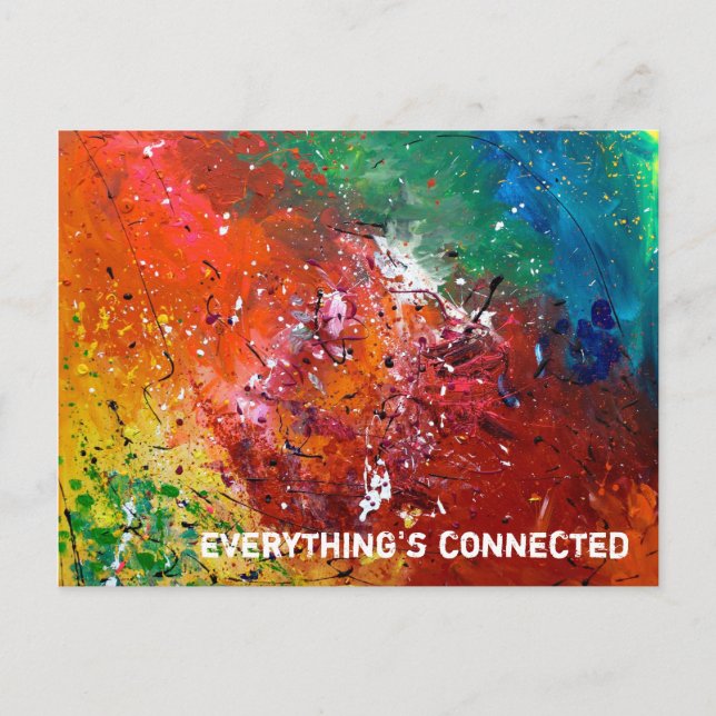 'everything's connected' postcard (Front)