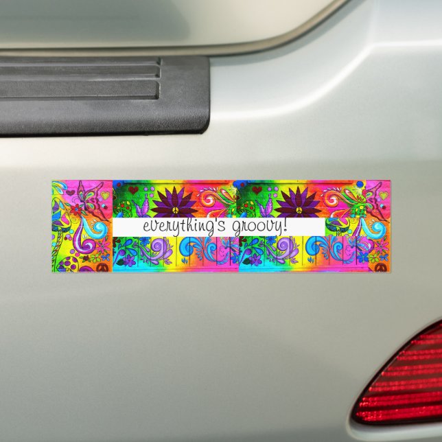 everything's groovy bumper sticker (On Car)