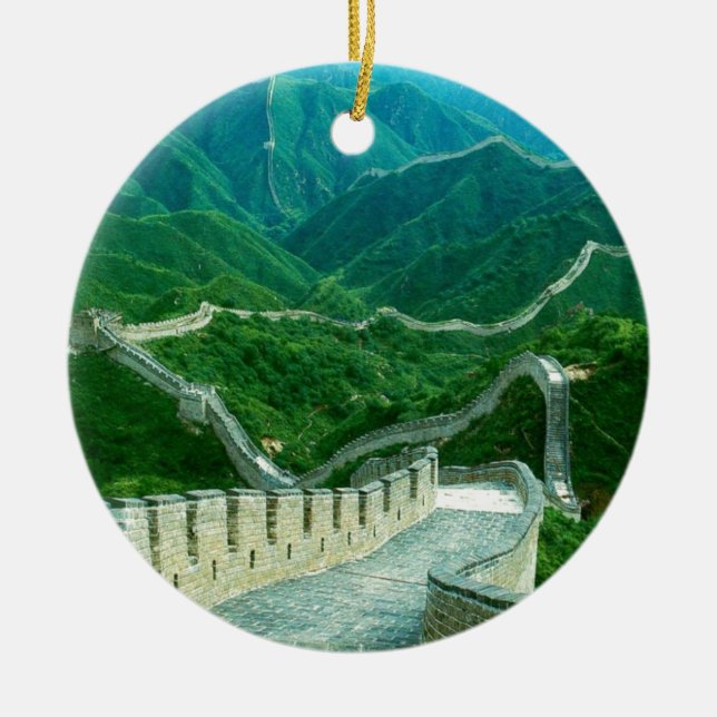 Everywhereness Great Wall Of China Ceramic Tree Decoration (Front)