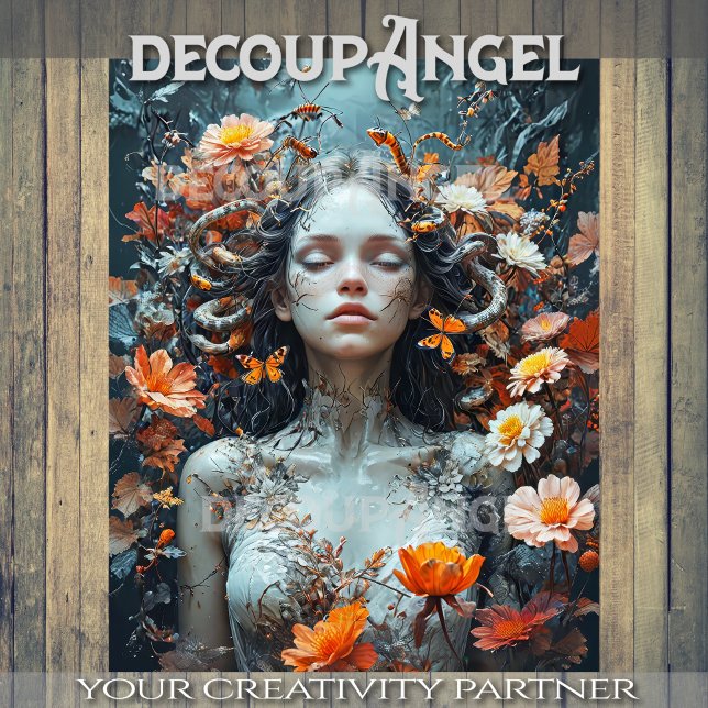 Eve's Dream Among the Flowers - Decoupage -  Tissue Paper (Creator Uploaded)