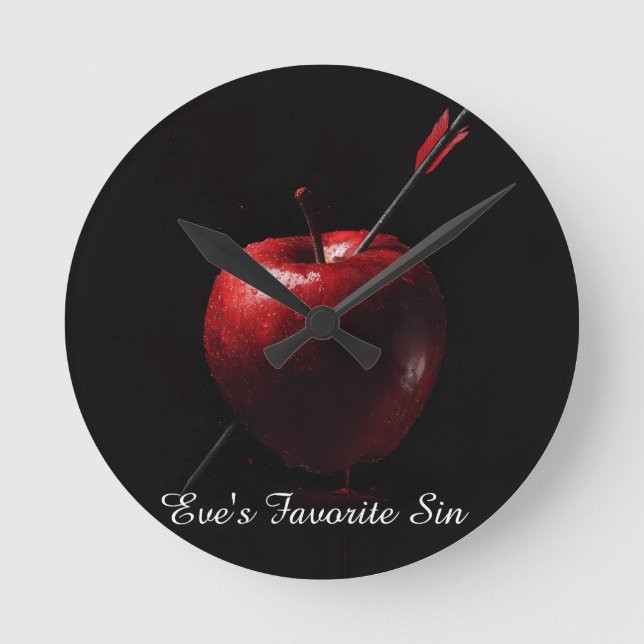 Eve's Favourite Sin Mug Round Clock (Front)