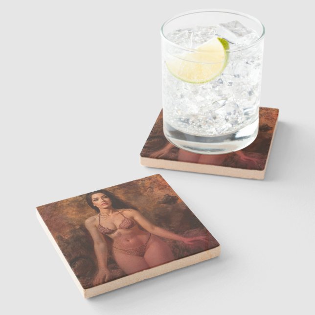 Eve's Purgatory stone coaster (Side)