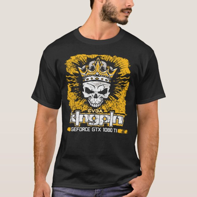 EVGA Kingpin GTX 1080 Ti Skull Crown T-Shirt (Front)