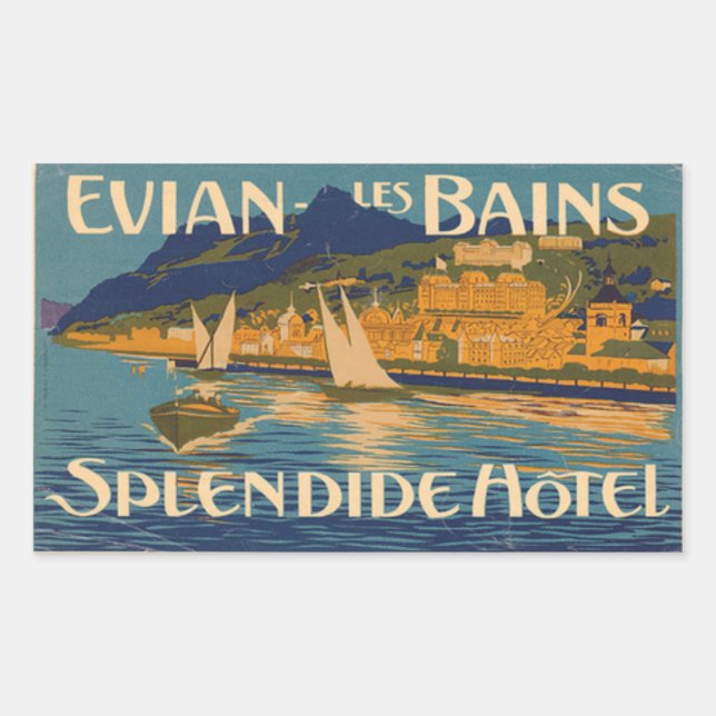 Evian Les Bain Switzerland Rectangular Sticker (Front)