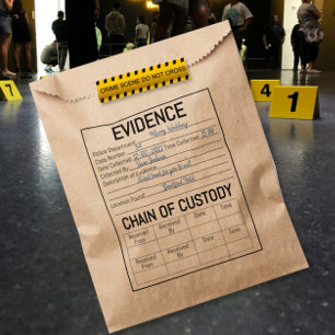 Evidence chain of custody crime game role play fa favour bags