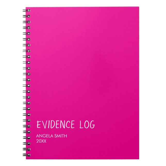 Evidence Log Notebook – Funny Dark Humour Journal, (Front)