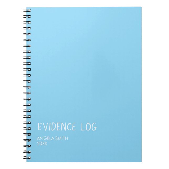 Evidence Log Notebook – Funny Dark Humour Journal, (Front)