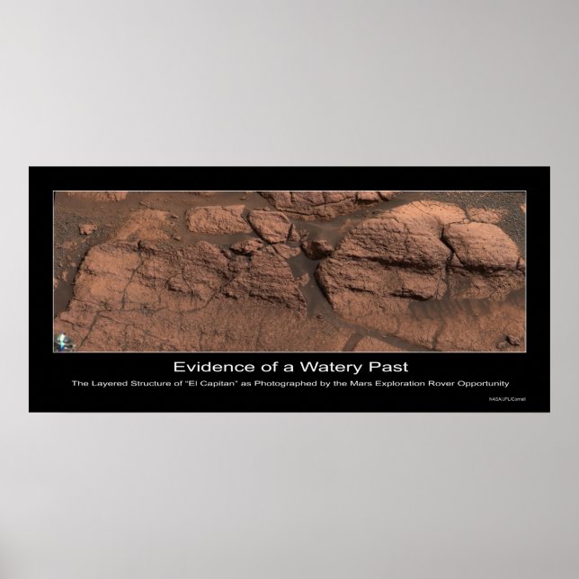 Evidence of a Watery Past on Mars Poster (Front)