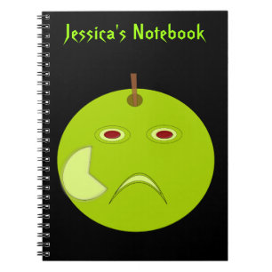 Evil Apple with Scar halloween Custom Notebook