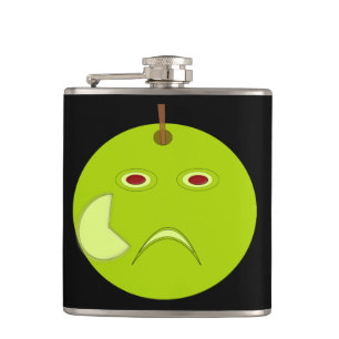 Evil Apple with Scar Halloween Flask