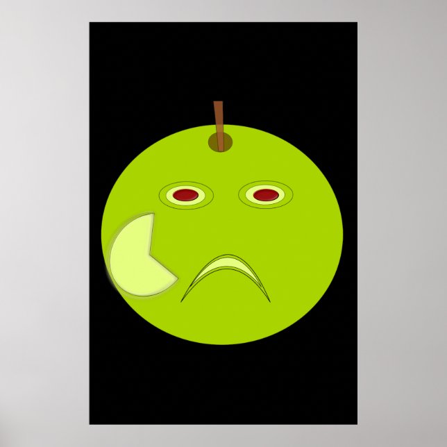 Evil Apple with Scar Halloween Poster (Front)