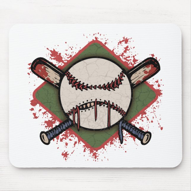 Evil Ball & Cross Bats Mouse Mat (Front)