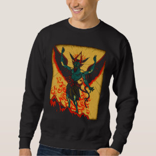 Evil Baphomet Goat Devil Demon God With Wings Mura Sweatshirt