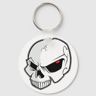 Evil Blood Red Eyeballs Skull Key Ring