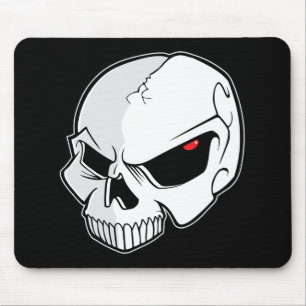 Evil Blood Red Eyeballs Skull Mouse Mat