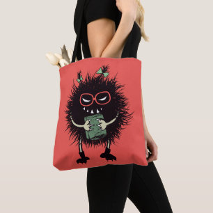 Evil Book Lover Character - Edgy Reading Tote Bag
