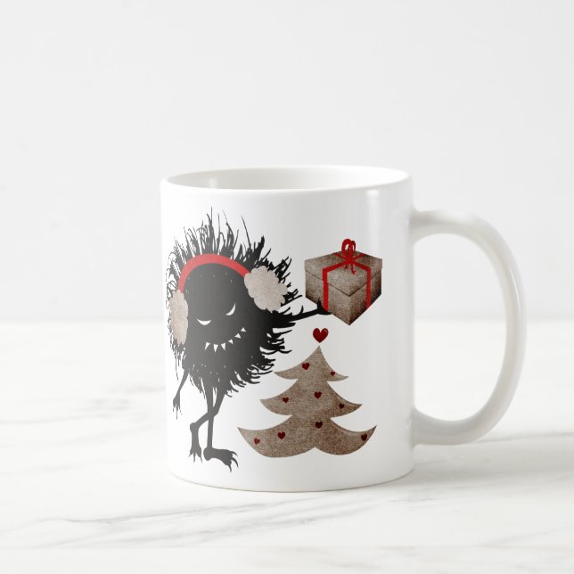 Evil Bug Gives Christmas Present Coffee Mug (Right)