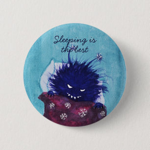 Evil Bug Loves To Relax Sleeping Is The Best 6 Cm Round Badge