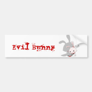 Evil Bunny Bumper Sticker