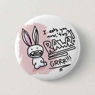 Evil Bunny Chomp 6 Cm Round Badge