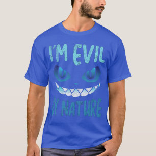 Evil By Nature Horror Grinning Cat Face Men Women T-Shirt