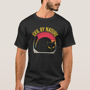 Evil By Nature Retro Horror Cat Men Women T-Shirt
