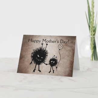 Evil Cartoon Bug Gothic Mother's Day Card