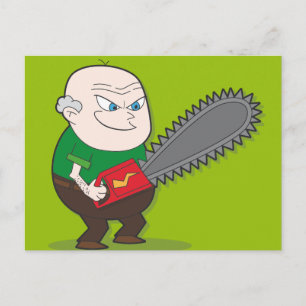 Evil Chainsaw man Postcard