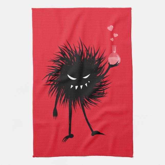 Evil Chemistry Character Love Potion Tea Towel (Vertical)