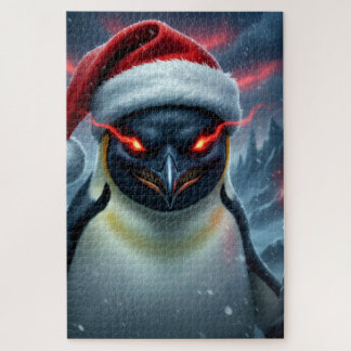 Evil Christmas Penguin Jigsaw Puzzle