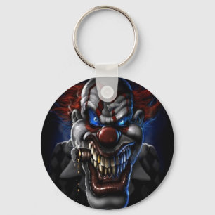 Evil Clown And Cigar Key Ring