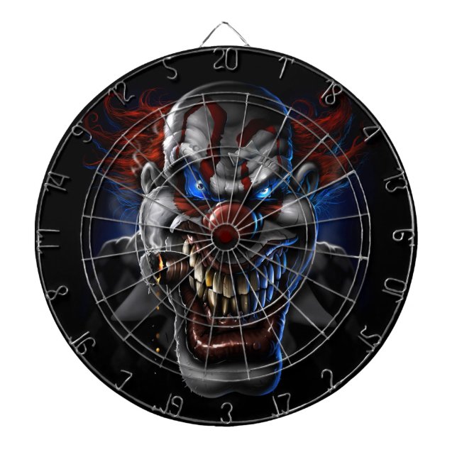 Evil Clown Face Dartboard (Front)