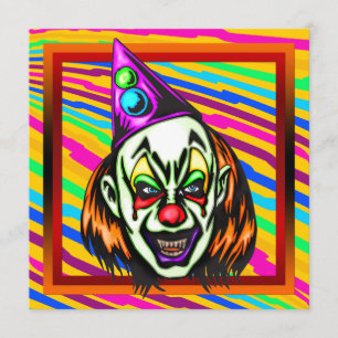 Evil Clown Halloween Party Invitation