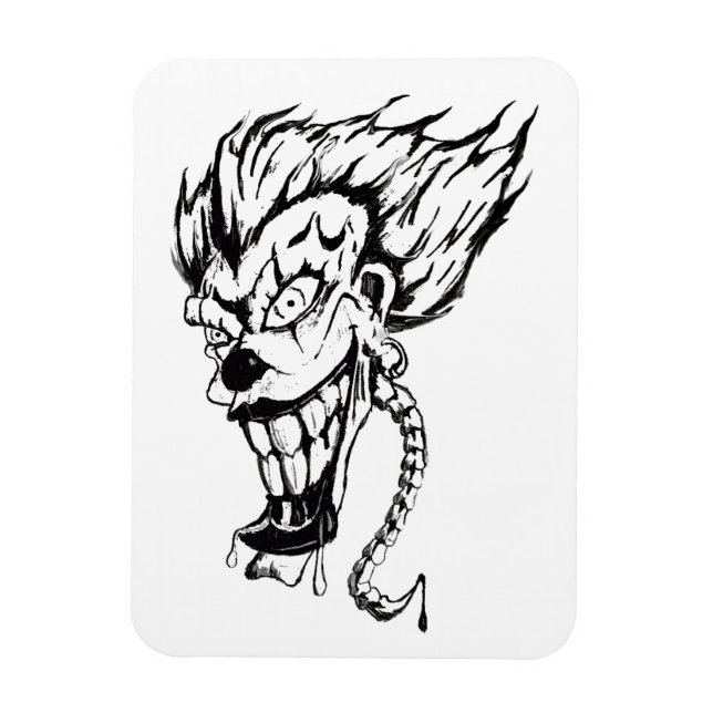 Evil clown Photo Magnet (Vertical)