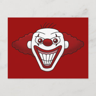 Evil Clown Postcard