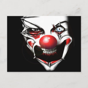 Evil Clown Postcard