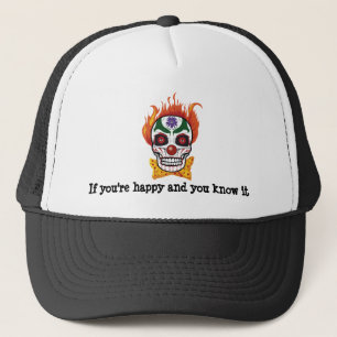 Evil Clown Skull Demon - Clown Hat