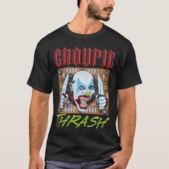Evil Clown T Shirt - Rock Star Groupie (Front)