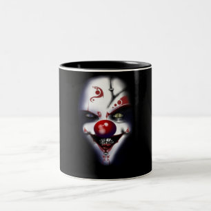Evil Clown Two-Tone Coffee Mug