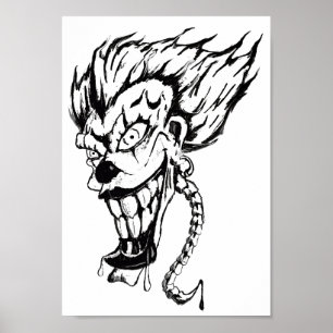 Evil clown Value Poster Paper (Matte)