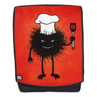 Evil Cook Cartoon Character Chef Backpack