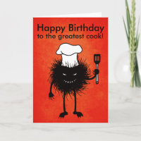 Evil Cook Cartoon Character Chef Happy Birthday