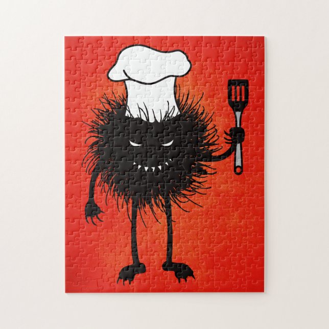 Evil Cook Cartoon Character Chef Jigsaw Puzzle (Vertical)