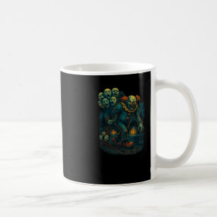 Evil Creepy Clown With Screaming Haunted Lloons Gr Coffee Mug