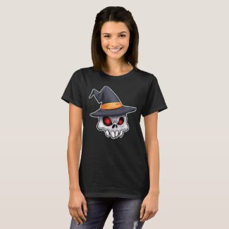 Evil Creepy Halloween Skull Witch (Black)